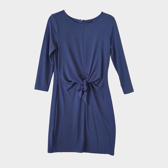 Taylor Dresses & Skirts - Ann Taylor Tie Front Dress Blue Sz 8p Blue